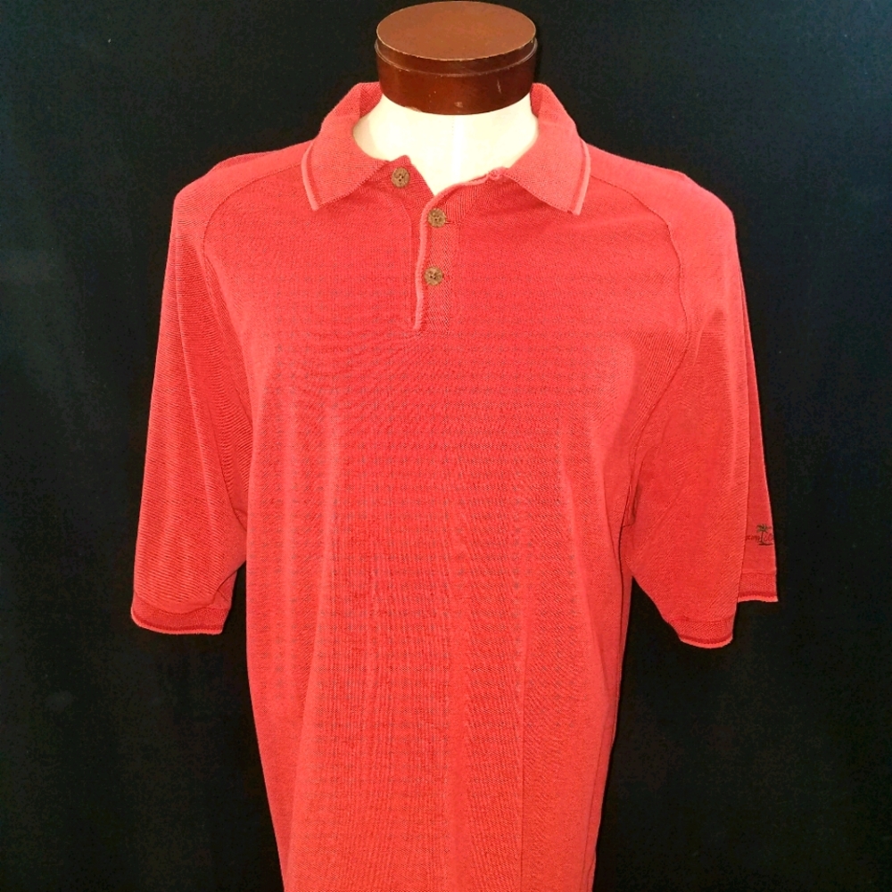 Tommy Bahama Mens Casual Red Polo Shirt